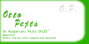 otto pejts business card